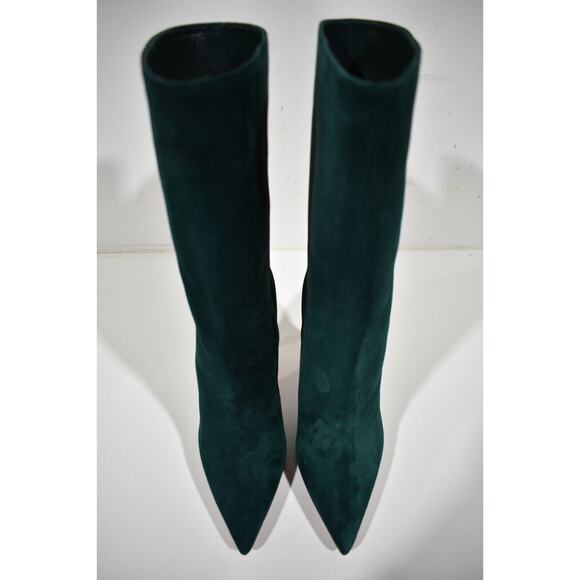 Christian Louboutin Astrilarge Booty 100 Vosges Green Suede Mid Heel Boot 39.5 - Picture 7 of 12